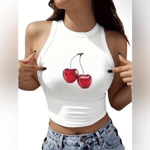 🍒 Women's Y2K Cherry Pattern Crop Top🍒